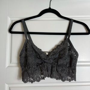 Gray lace bralet